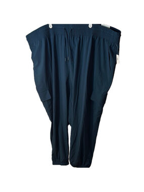 Old Navy stretch tech quick dry mid rise ankle navy track pants size 4X NWT